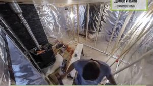 Монтаж сауны в кирпичном доме за минуту