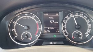 расход топлива Шкода рапид по ровной дороге. трасса. зима