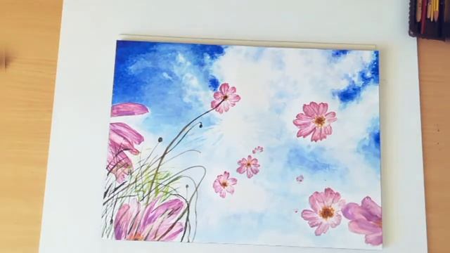 Wilde Blumen malen. Aquarellfarben. Рисовать полевые цветы акварелью. смотреть онлайн