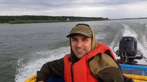 Yamaha 30 тянет козу-5м как надо!