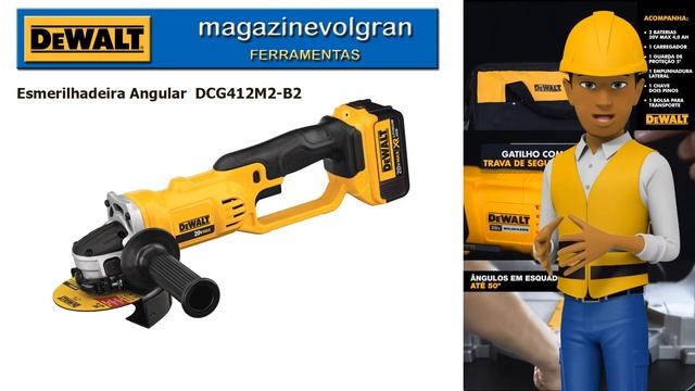 Esmerilhadeira Angular DEWALT DCG412M2 B2 смотреть онлайн