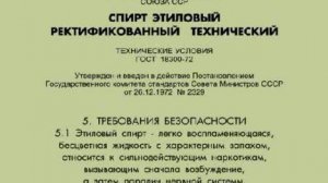 Хроника изменения ГОСТов спирта в нашей стране