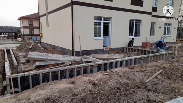 Фундамент монолитная плита свайими руками/ Ленточный фундамент/ смотреть онлайн