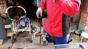 Сварка полуавтоматом профильной трубы под острым углом.