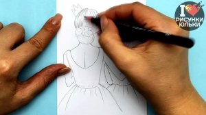 Рисунок для Мамы простым карандашом | Как нарисовать Маму с Дочкой | Рисунки Юльки Маме