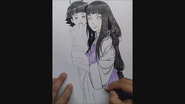 Как нарисовать Хинату и Химавари из аниме Боруто \\ наруто персонажи