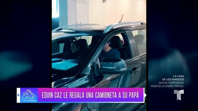 Eduin Caz sorprende a su papá con tremendo camionetón | En Casa Con Telemundo смотреть онлайн