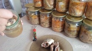 Консерва из речной и морской рыбы . Домашнее приготовление.
