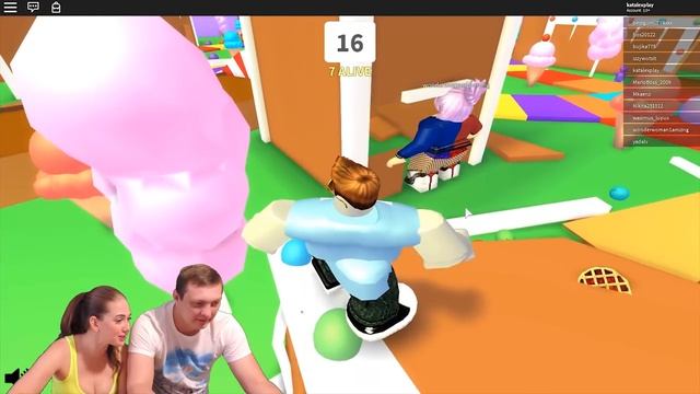 Растолстей и убеги в роблокс! Для большой скорости надо много есть! Роблокс на канале Каталекс! смотреть онлайн