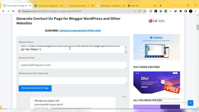 Contact us, About us Page kaise Banaye 2023 | How To Create Contact us Page in WordPress