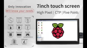 JniTyOpt 7 inch Display for Raspberry Pi 4 HDMI LCD IPS Capacitive Touch Screen 1024×600 Resolution