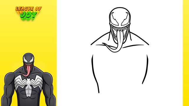 How to DRAW VENOM step by step
