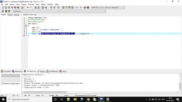 IsDigit() Function in c++, how to check the input is number or not using isdigit() function in c++. смотреть онлайн