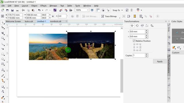 CorelDRAW - Menggabung Dua Foto dengan Transparancy Tool смотреть онлайн