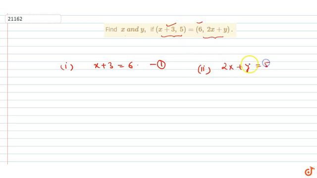 Find`xa n dy ,` if `(x+3,5)=(6,2x+y)dot` смотреть онлайн