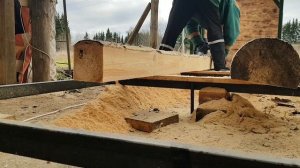 Шинная пилорама 220в в работе.