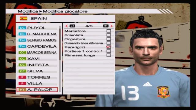 statistiche dei giocatori della spagna su pro evolution soccer 2009 смотреть онлайн