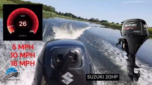 Top Speed Test: SUZUKI 20 HP/PK 4 STROKE Electronic Fuel Injection #boat