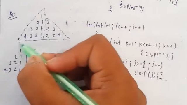 Advanced triangle number pattern programs in java