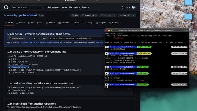 Using GitHub Desktop and Git in the Terminal смотреть онлайн