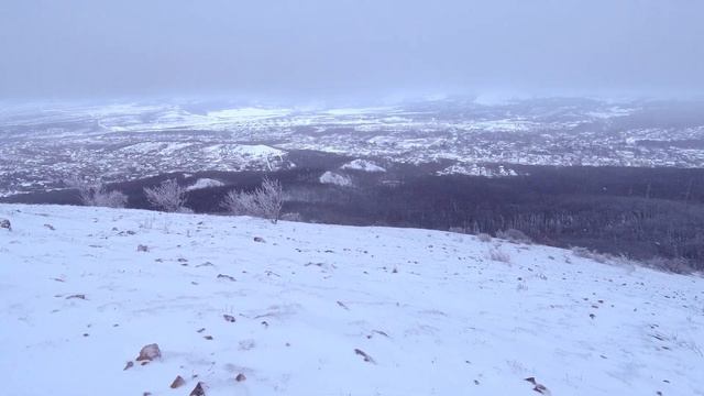 Перевальное, Крым, подъем по Ишачьей тропе, снег. 16.01.2022