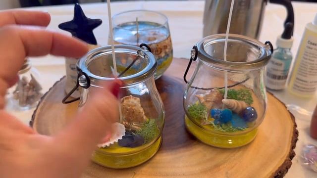 Морская свеча. Подарки своими руками. Интерьерные свечи. #candles #свечиручнойработы #giftideas