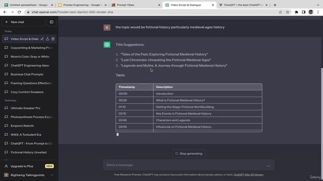 The Ultimate Guide to #ChatGPT Prompt Engineering || 24. Generating Content Script