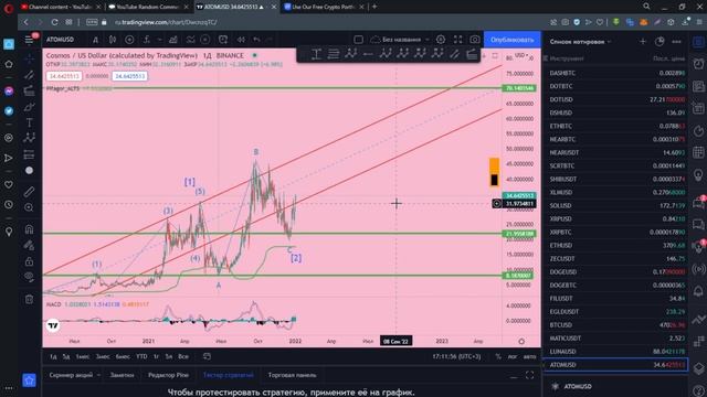 ПОЧЕМУ COSMOS (ATOM) БУДЕТ СТОИТЬ 70$ ГАРАНТИРОВАНО! ПОДРОБНЫЙ АНАЛИЗ ATOM, BTC смотреть онлайн