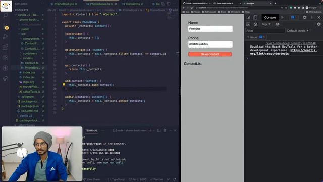 Vanilla Js VS React | Let's Create Phone Book ? смотреть онлайн