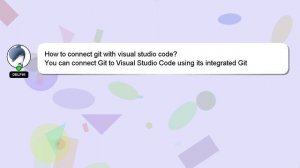 How to connect git with visual studio code?