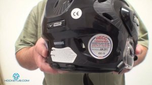 What sticker can you remove from a hockey helmet?