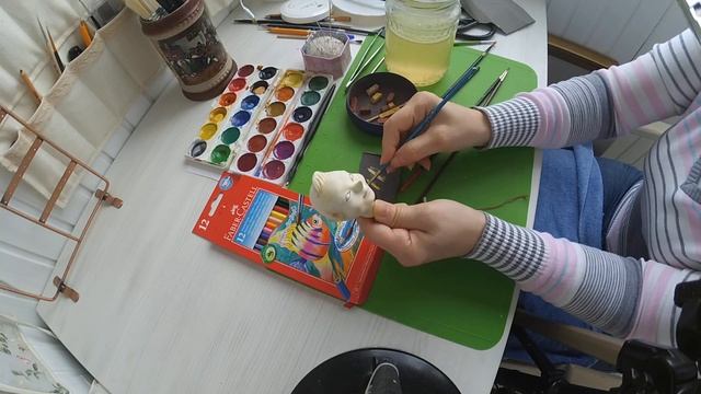 МАСТЕР КЛАСС ШАРНИРНАЯ КУКЛА   РОСПИСЬ  УРОК 1  Face painting  TUTORIAL