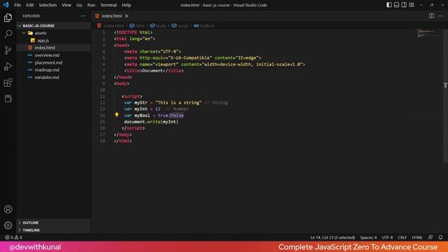 JS  Variables & Arrays-  Javascript Tutorial For Beginners - 2023 JavaScript Full Course in Hindi