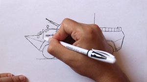 Как нарисовать Ручкой Военную Технику БТР