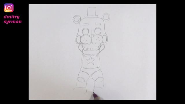 How to draw Lefty, FNAF, Как нарисовать Лефти, ФНАФ