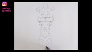 How to draw Lefty, FNAF, Как нарисовать Лефти, ФНАФ