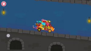 Динозавр на машине