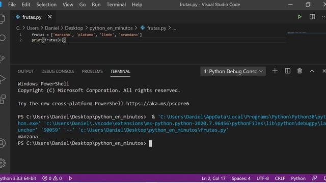 Listas en Python 3.8 listas en Python 3.8 смотреть онлайн