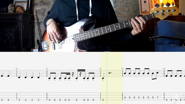 Bastille - Pompeii BASS COVER + PLAY ALONG TAB + SCORE