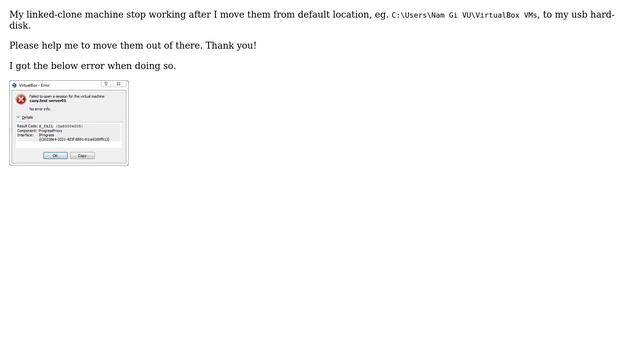 How to move Oracle VirtualBox linked-clone machine to a new location? смотреть онлайн