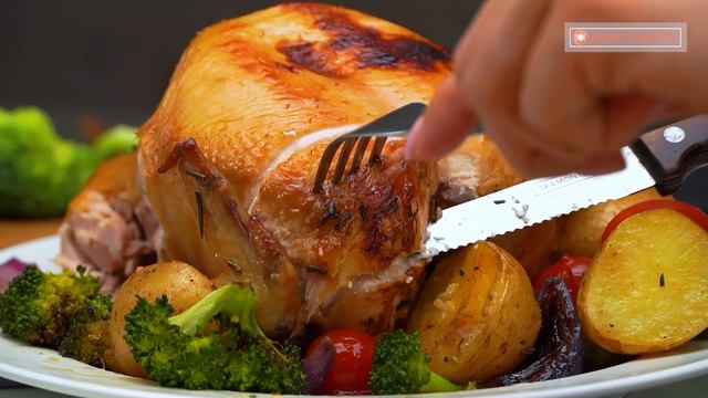 Grease the chicken with butter and put it in the oven into the cake tray. Guaranteed success! смотреть онлайн