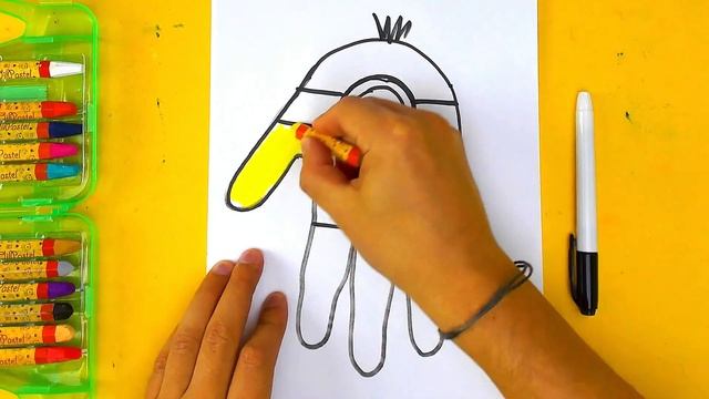 Как нарисовать Миньона - Ручки папы - рисуем просто