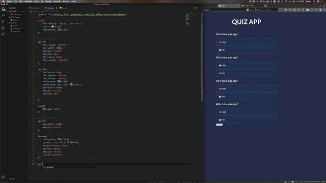 Javascript Quiz App Project Tutorial for Beginners