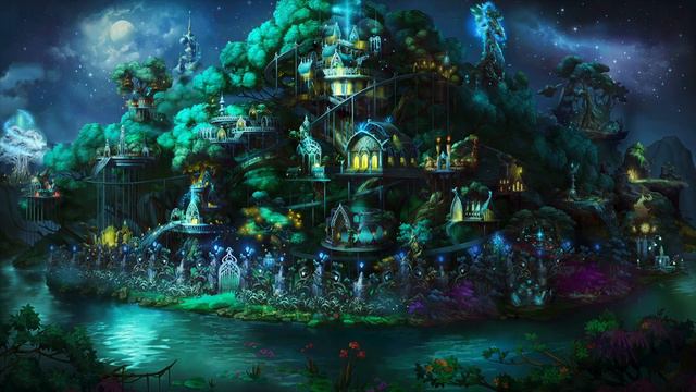 Sylvan town screen (animated) - Might & Magic Heroes VII смотреть онлайн