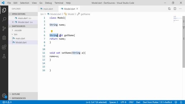 Dart Bangla Tutorial ! Part 51 Dart Setter Getter Data Model ! Dart OOP