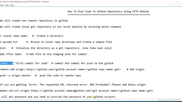 GIT Tutorial -5-How To Upload Code To GitHub Repository Using HTTP Method смотреть онлайн