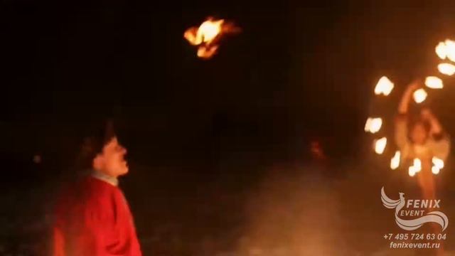 Заказать фаер шоу на праздник масленицу, свадьбу и юбилей - огненное шоу в русском стиле Москва