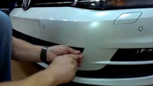 Установка защиты радиатора для Volkswagen Golf VII black