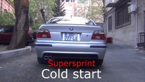 BMW E39 530i Superspirnt exhaust vs Stock