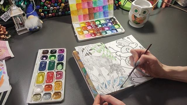 Хобби-VLOG:#40/что раскрашиваю/раскрашиваю на камеру смотреть онлайн